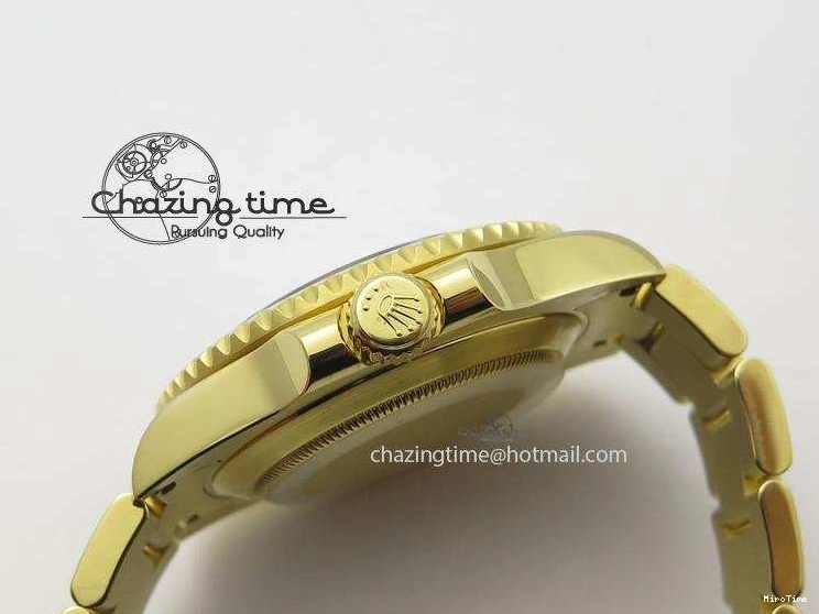 MiroTime 0116 RelaxedFit GMT-Master II 116718 LN Bp-Maker Best Edition YG Wrapped Bezel Black Dial On YG Bracelet ETA 3988